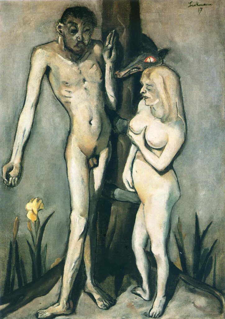 Adam and Eve (1917) - Max Beckmann Tablo