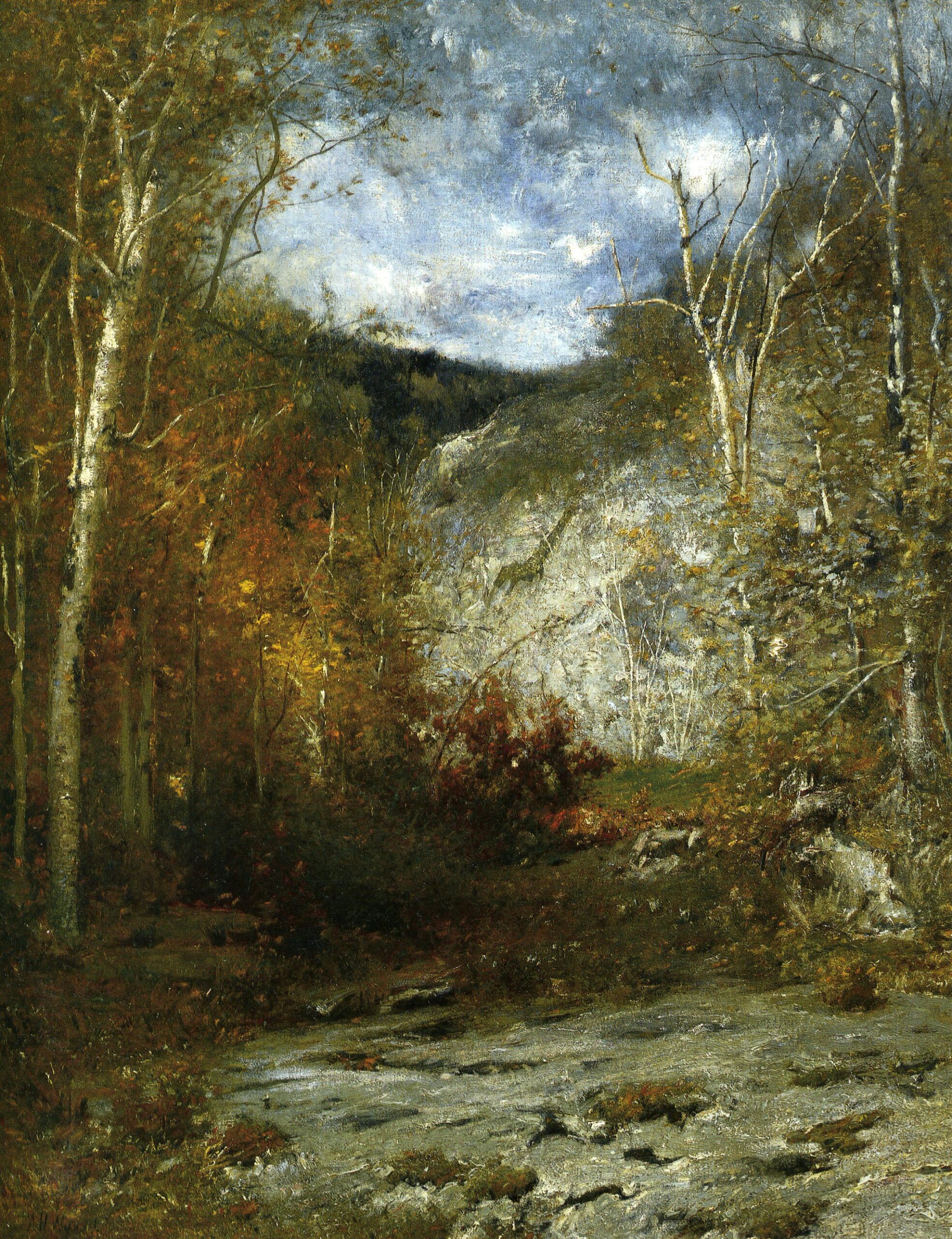 Adirondack Ledge and Rocky Ledge, Adirondacks (1888) - Alexander Helwig Wyant Tablo