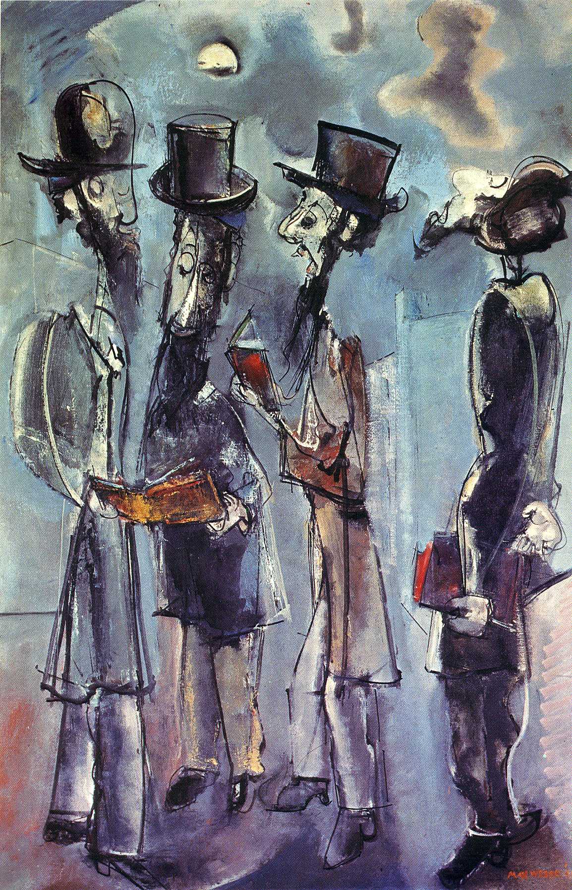 Adoration of the Moon (1944) - Max Weber Tablo