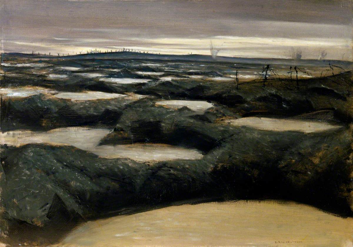 After a Push (1917) - C. R. W. Nevinson Tablo