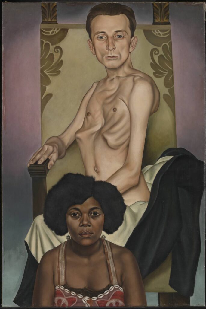 Agosta, the Pigeon Chested Man, and Rasha, the Black Dove (1929) - Christian Schad Tablo