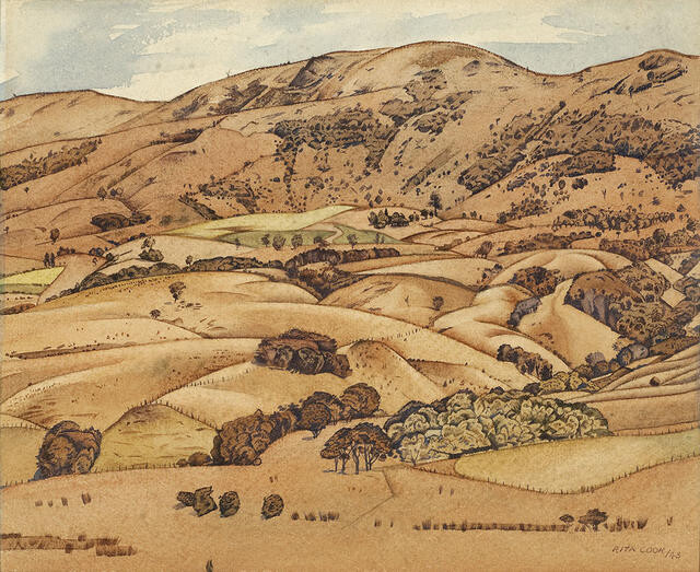Akaroa Hills (1943) - Rita Angus Tablo