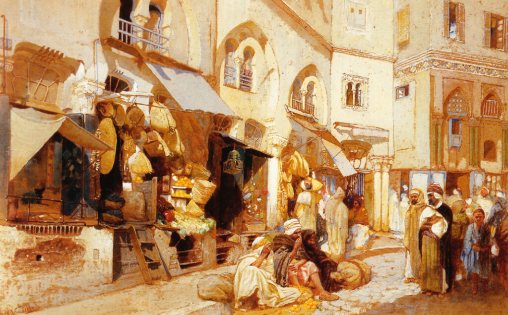 Algerian Shops - Louis Comfort Tiffany Tablo