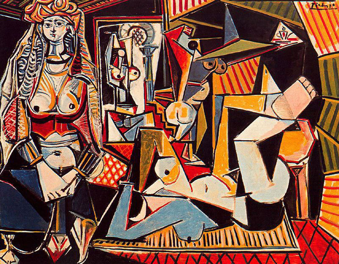Algerian women (Delacroix) (1955) - Pablo Picasso Tablo