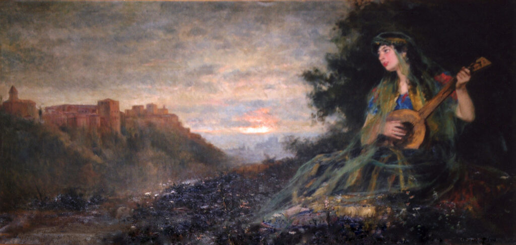 Allegory Of Music - Joan Brull Tablo