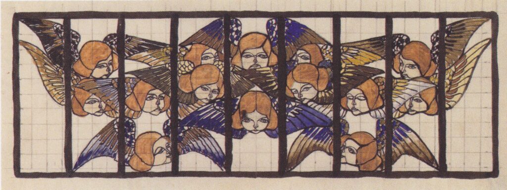 Am Steinhof Church, Design for the rise window (1905) - Koloman Moser Tablo