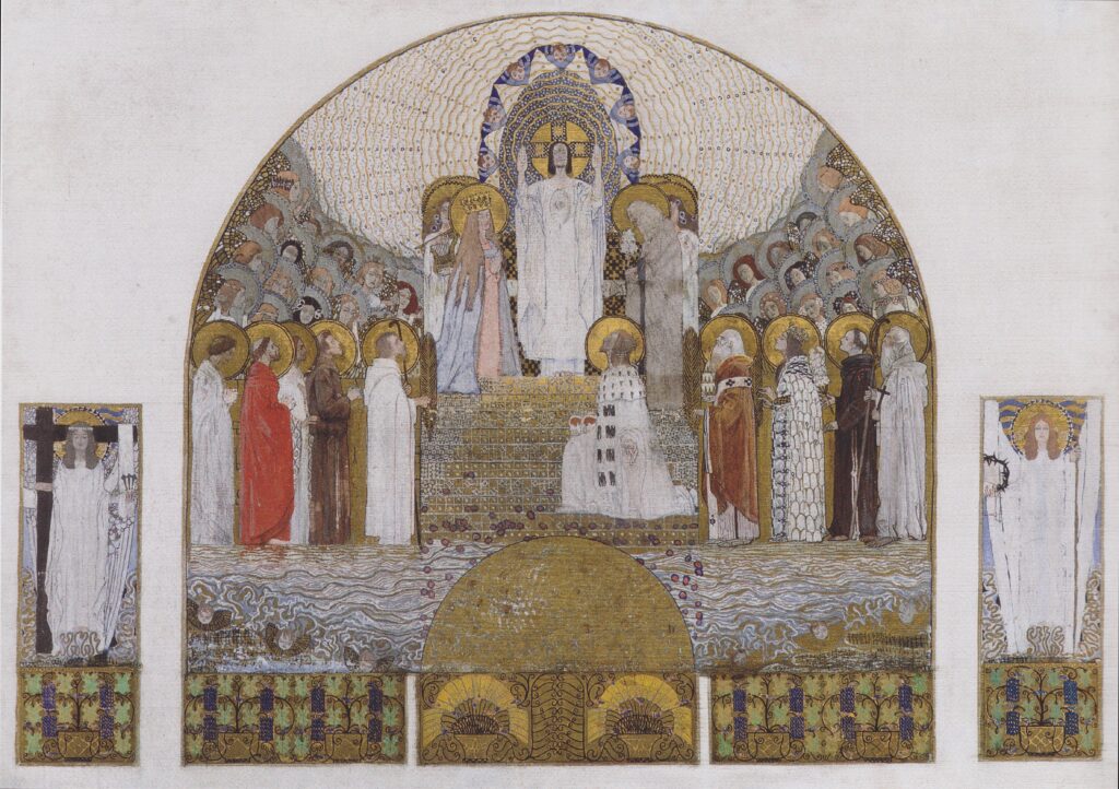 Am Steinhof Church, mosaic design for the main altar (1905) - Koloman Moser Tablo