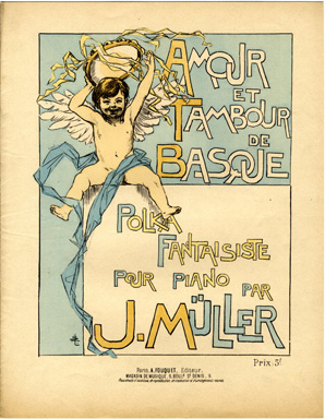 Amour et Tambour de Basque – Théophile Steinlen Tablo