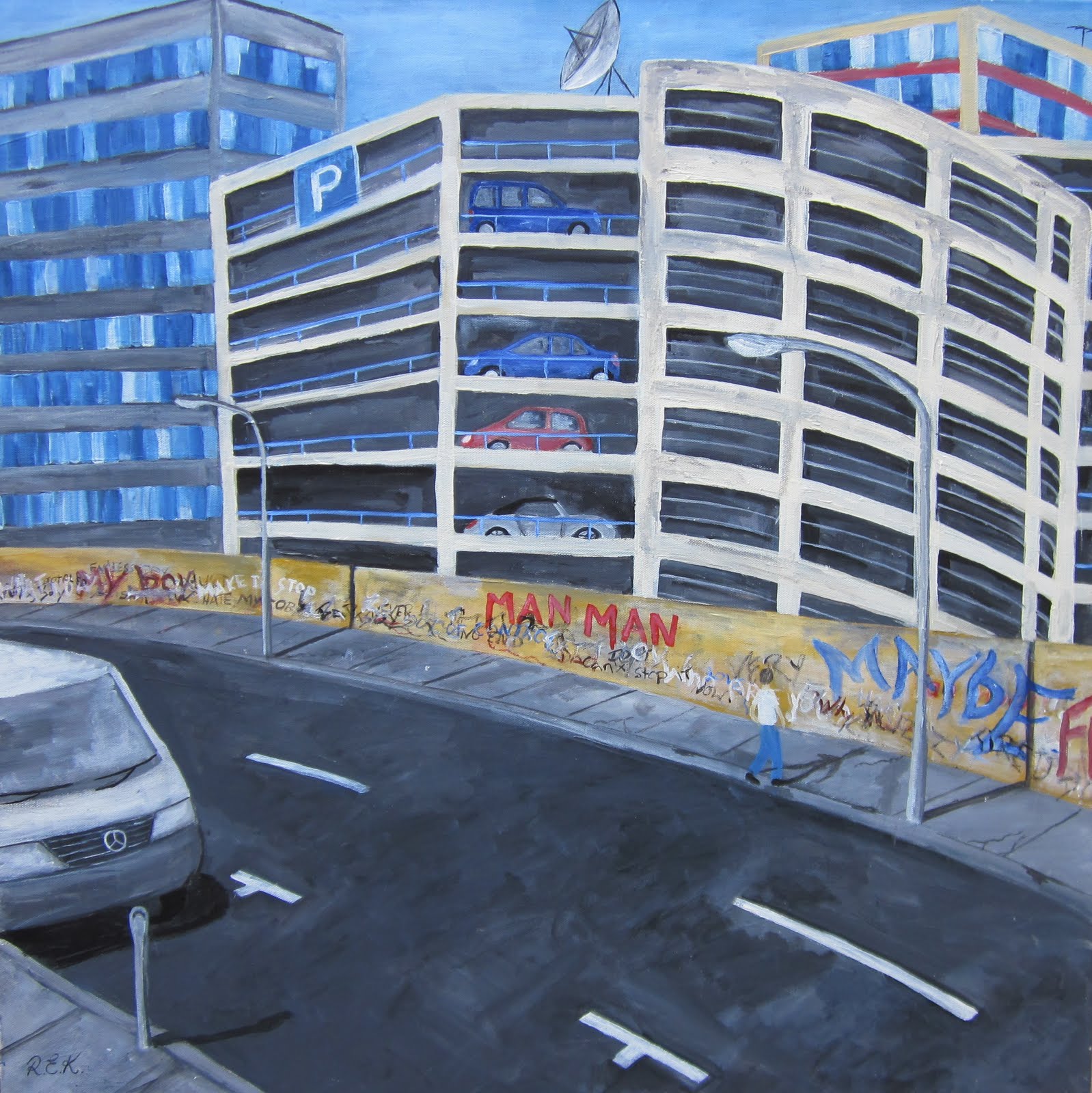 Ample Parking - Jeffrey Smart Tablo