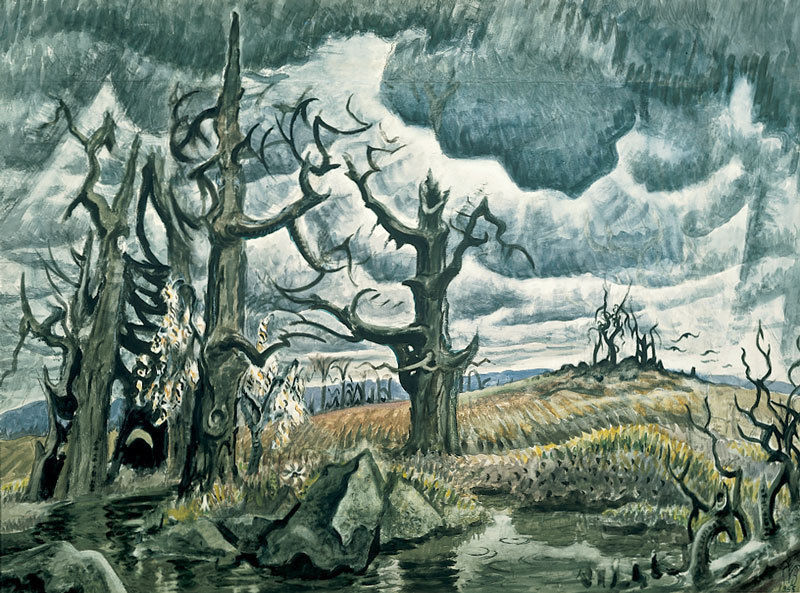 An April Mood (1946) - Charles E. Burchfield Tablo