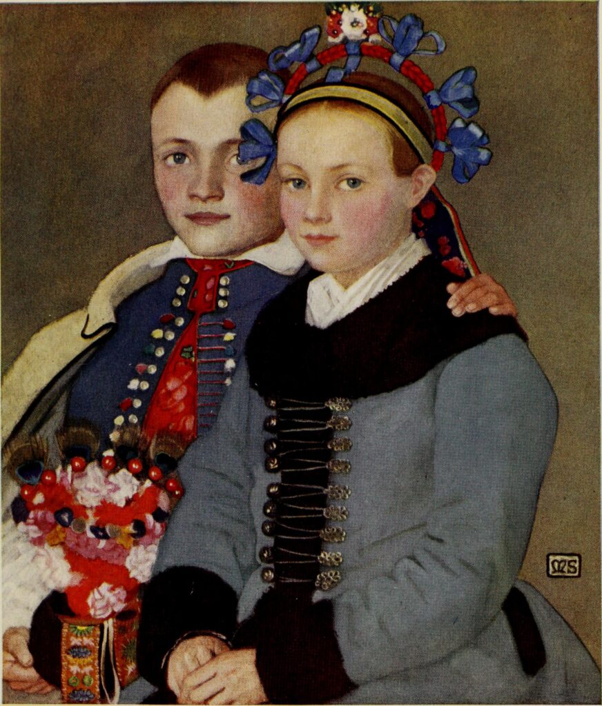 An Engaged Couple (1909) - Marianne Stokes Tablo