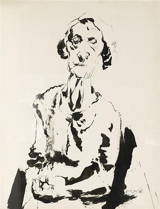 An elderly woman – Pietro Lazzari Tablo