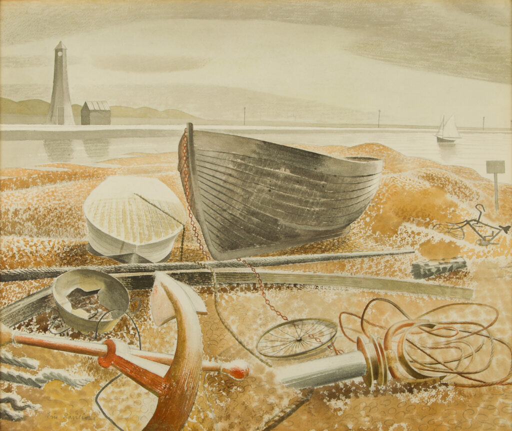 Anchor and Boats, Rye (1938) – Eric Ravilious Tablo