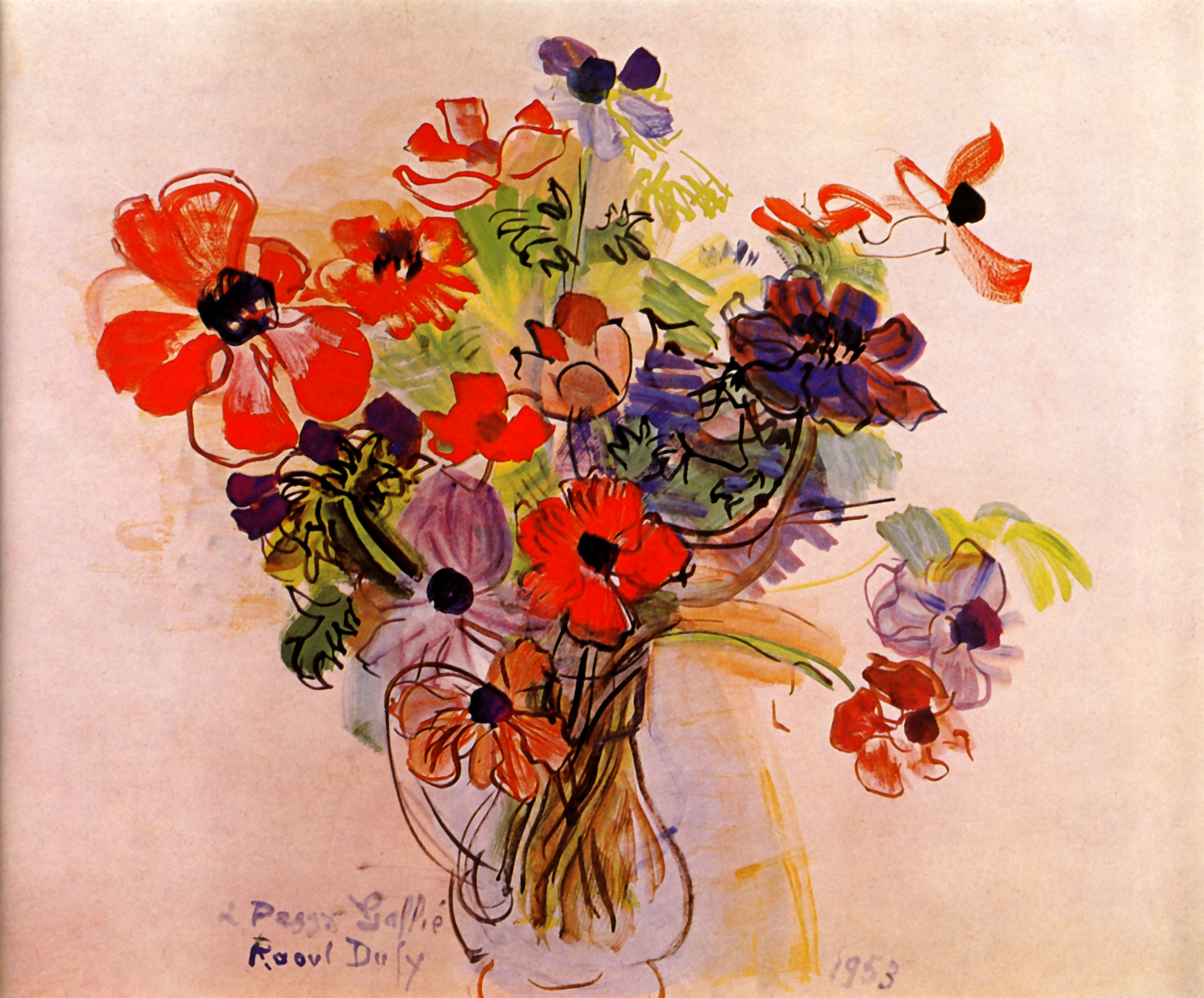 Anemones (1953) - Raoul Dufy Tablo