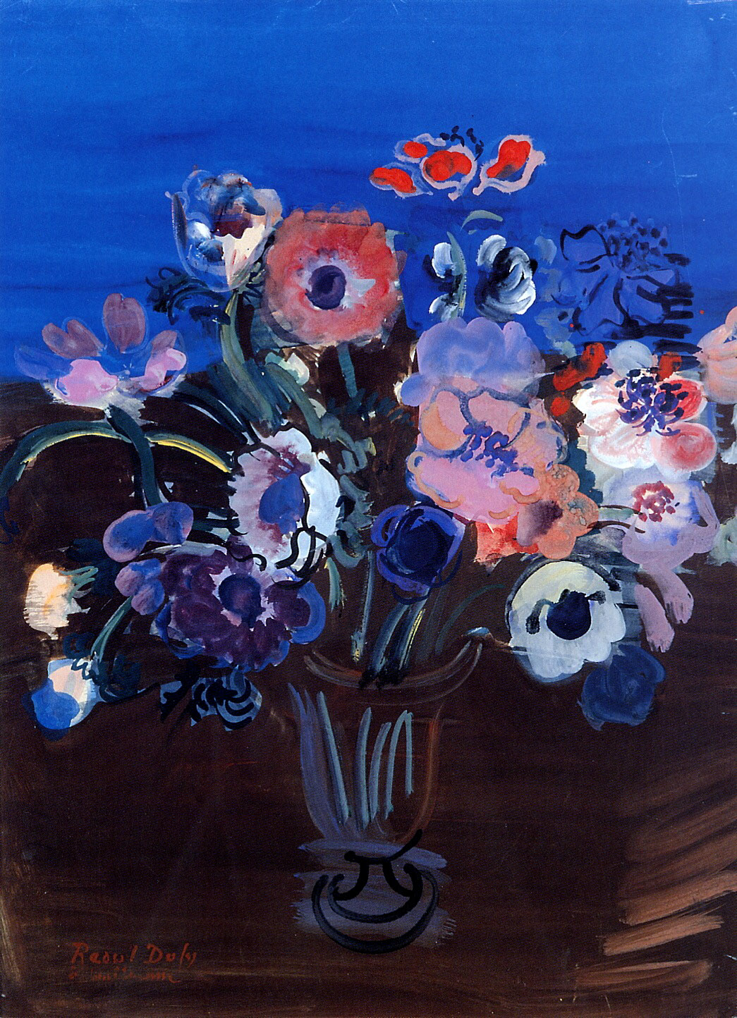 Anemones - Raoul Dufy Tablo