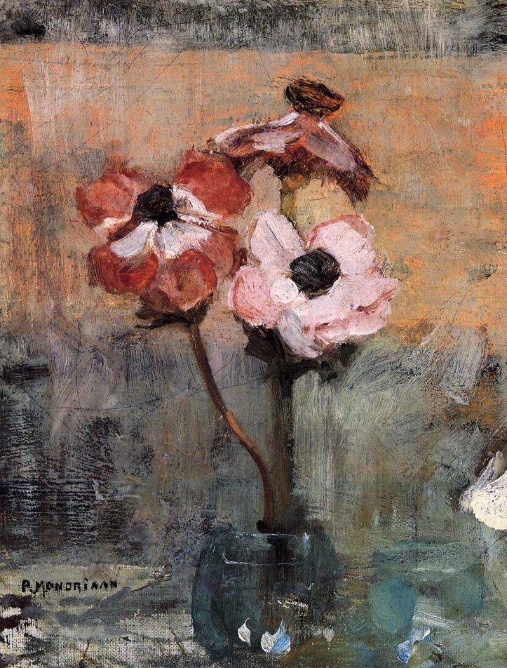 Anemones in a Vase (1909) – Piet Mondrian Tablo