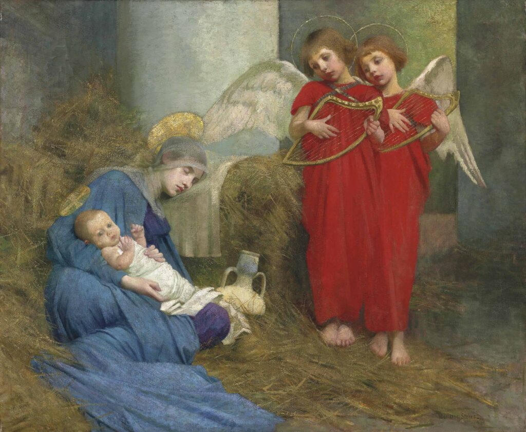 Angels Entertaining the Holy Child (1893) - Marianne Stokes Tablo