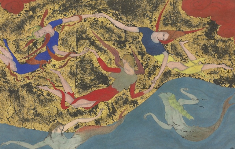 Angels and sirens (1918) – Tsuguharu Foujita Tablo
