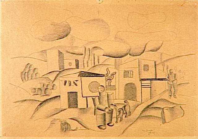 Animated Landscape (1921) - Fernand Léger Tablo