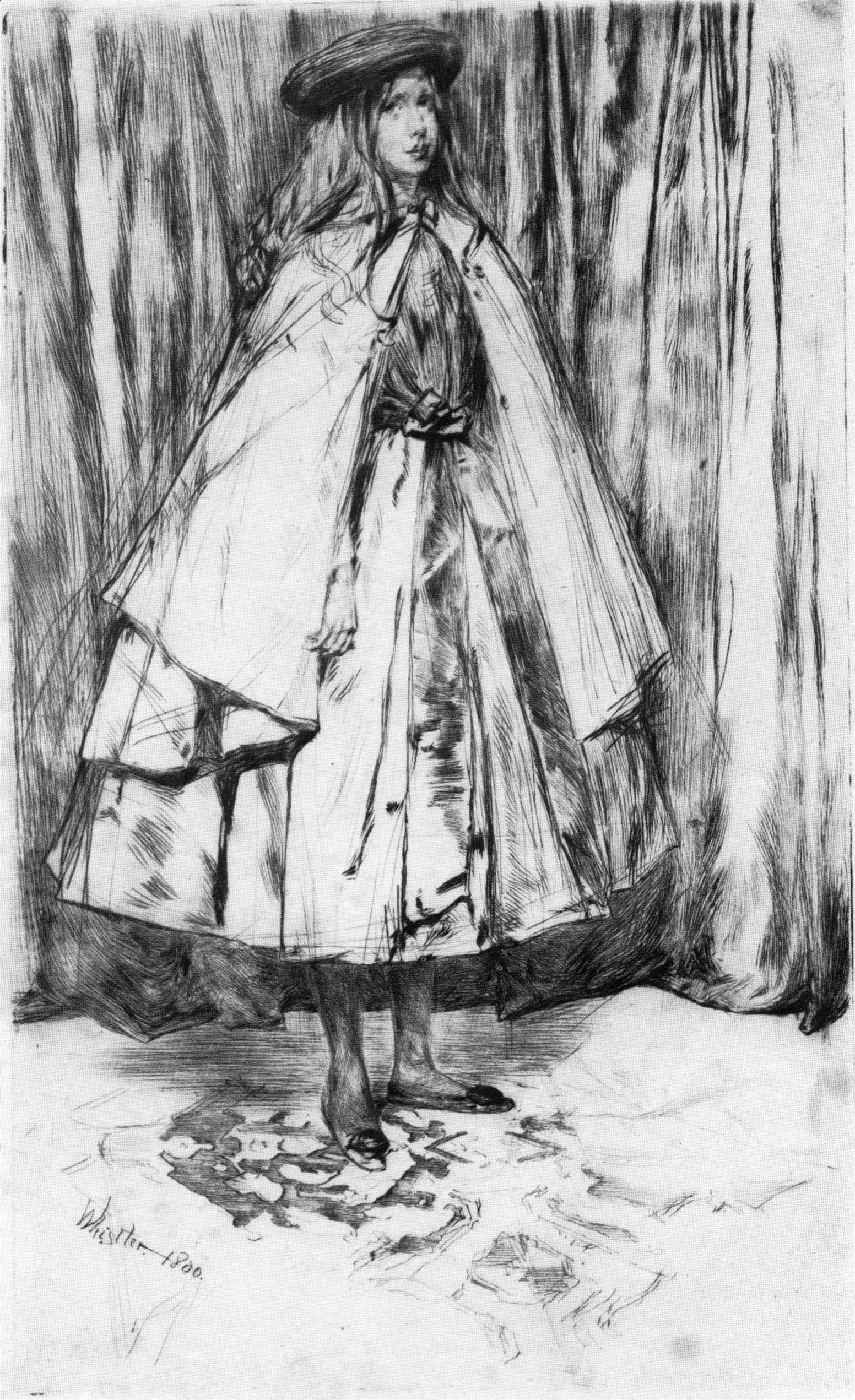 Annie Haden (1860) - James McNeill Whistler Tablo