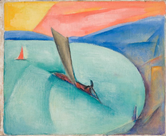 Ant Ežero (1922) - Vytautas Kairiūkštis Tablo