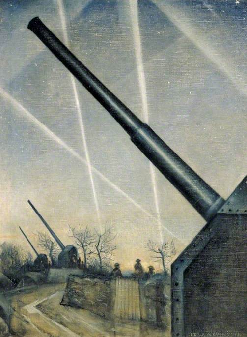 Anti Aircraft Defences (1940) - C. R. W. Nevinson Tablo