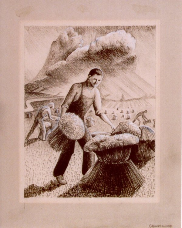 Approaching Storm (1940) - Grant Wood Tablo