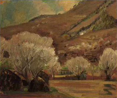Apricot Blossoms (1933) – Fujishima Takeji Tablo