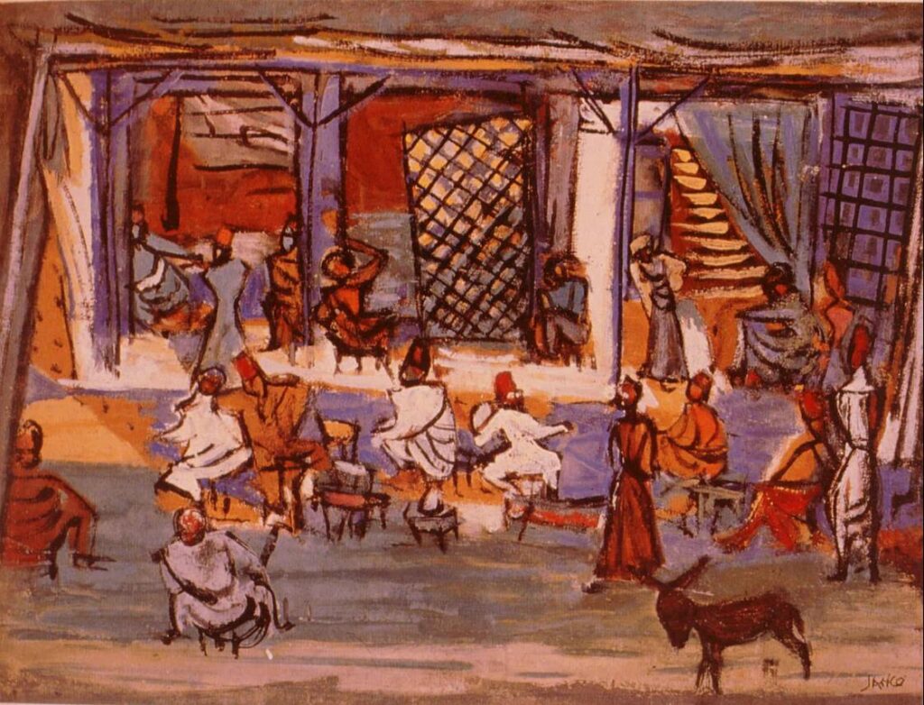 Arab Café (1945) - Marcel Janco Tablo