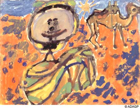 Arab camel saddled (1948) – Jean Dubuffet Tablo