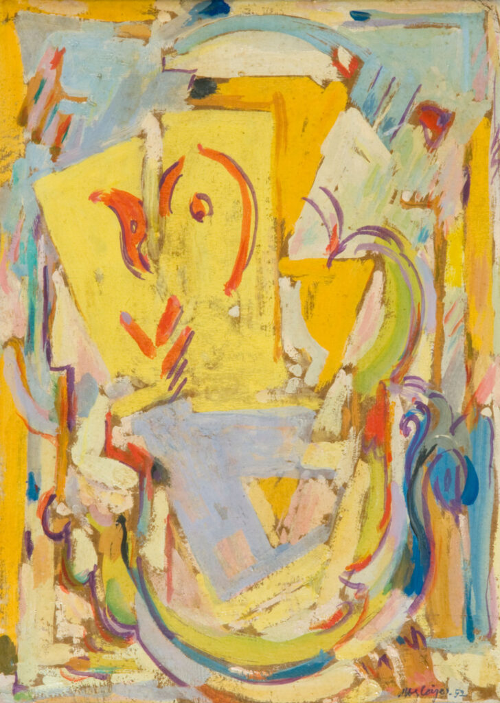 Arabesque brush or Cubist Composition (1952) - Albert Gleizes Tablo