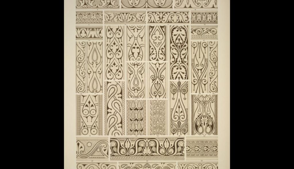 Arabian no. 1. Arabian ornaments from the ninth century from Cairo - Owen Jones Tablo
