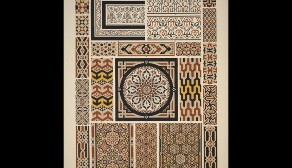 Arabian no. 5. Mosaics from walls and pavements from houses in Cairo – Owen Jones Tablo