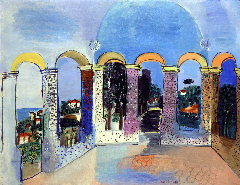 Arcades at Vallauris (1927) - Raoul Dufy Tablo