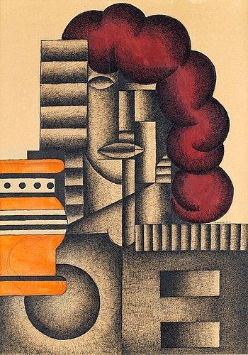 Arkitektonisk komposition (1924) – Otto G. Carlsund Tablo