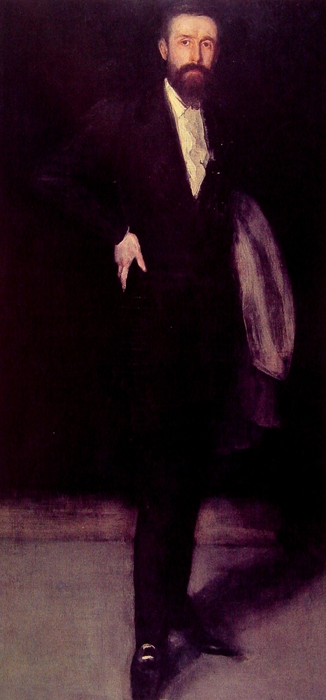 Arrangement in Black Portrait of F.R. Leyland (1870) - James McNeill Whistler Tablo