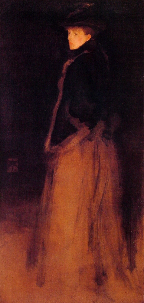 Arrangement in Black and Brown The Fur Jacket (1876) - James McNeill Whistler Tablo