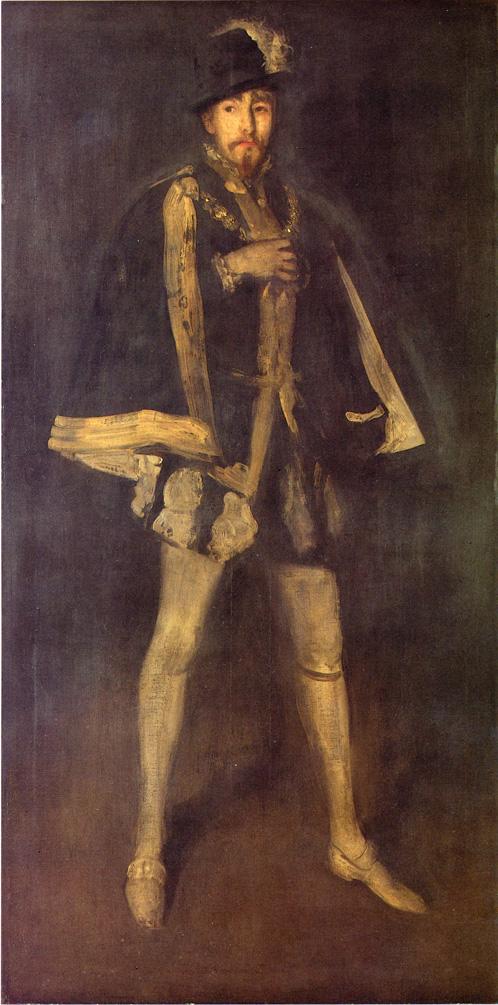 Arrangement in Black, No. 3 Sir Henry Irving as Philip II of Spain (1876) - James McNeill Whistler Tablo