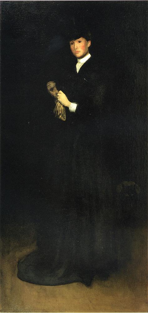Arrangement in Black, No. 8 Portrait of Mrs. Cassatt (1883) - James McNeill Whistler Tablo