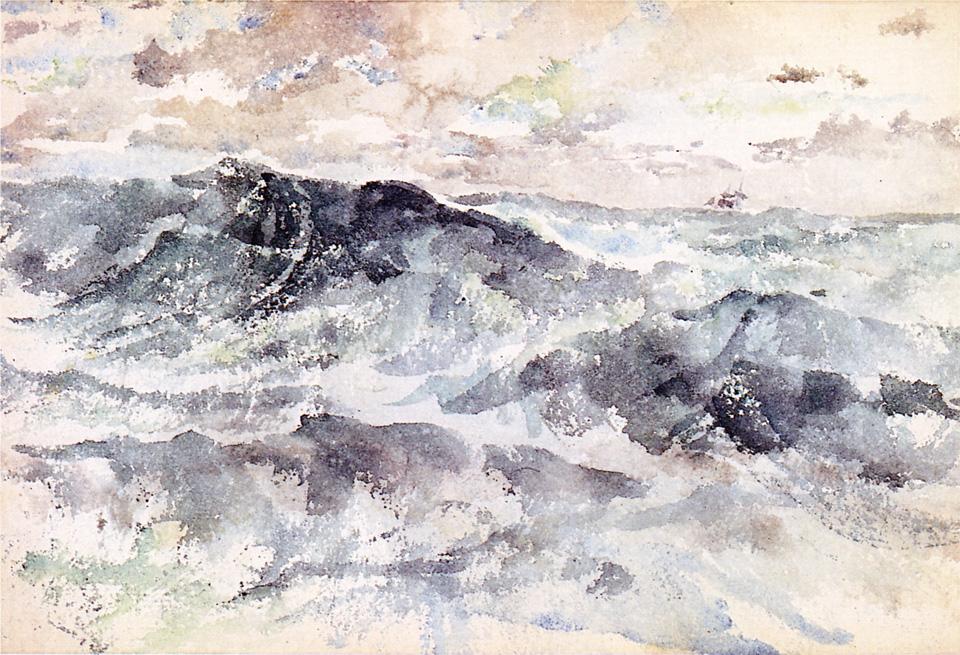 Arrangement in Blue and Silver The Great Sea (1885) - James McNeill Whistler Tablo