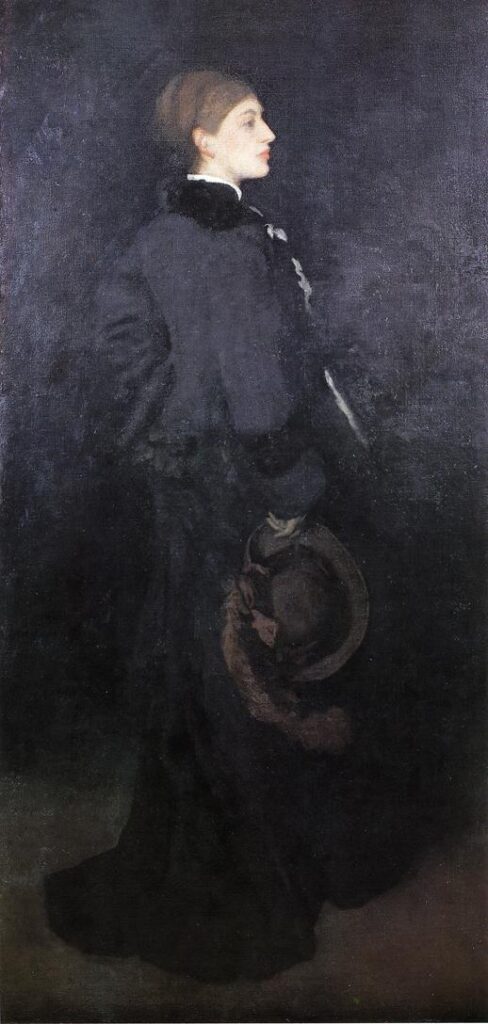 Arrangement in Brown and Black. Portrait of Miss Rosa Corder (1876) - James McNeill Whistler Tablo