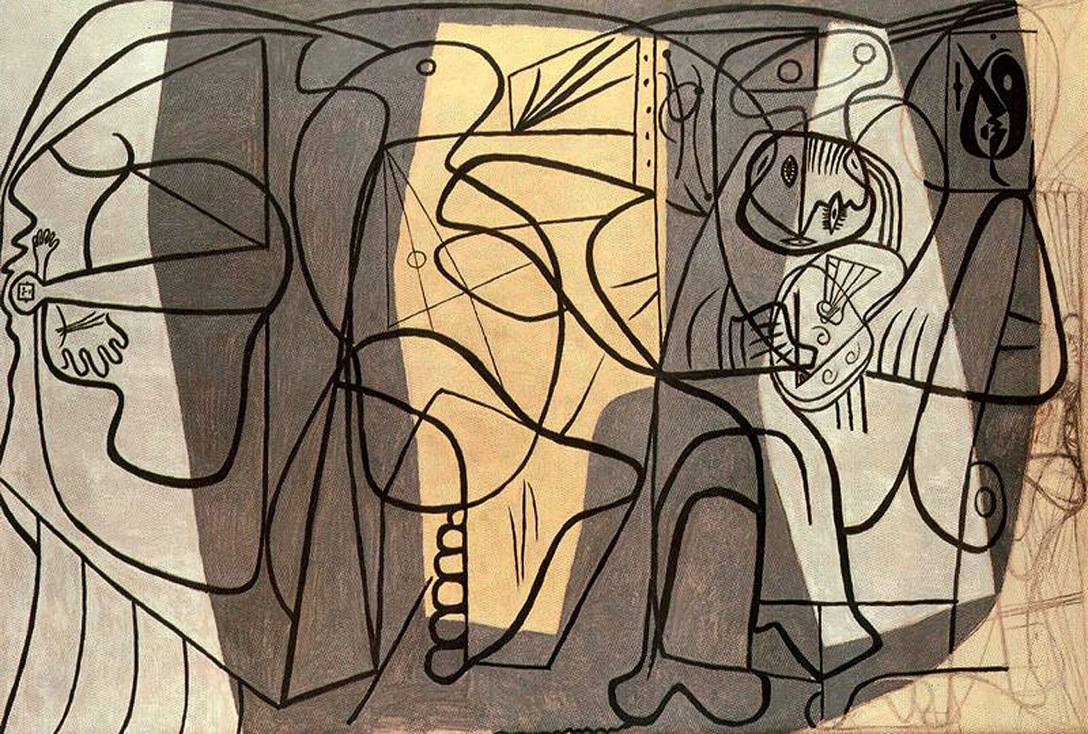 Artist and his model (1926) - Pablo Picasso Tablo