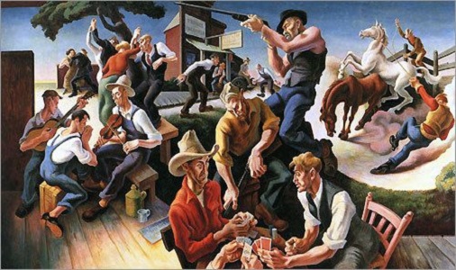 Arts of the West (1932) - Thomas Hart Benton Tablo