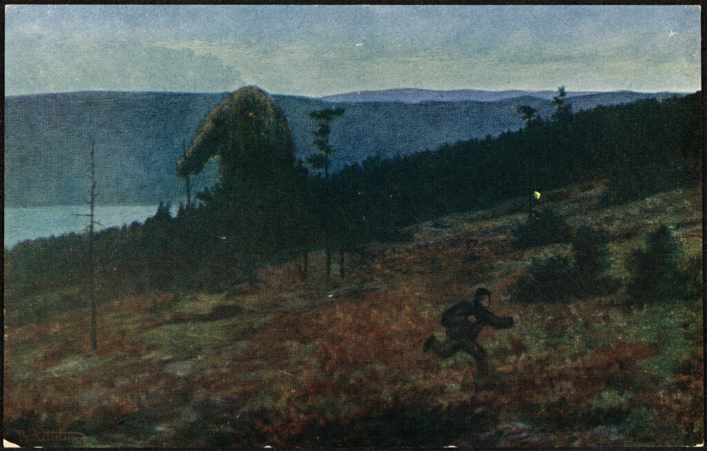 Askeladden og trollet (på flya) (1910) - Theodor Severin Kittelsen Tablo