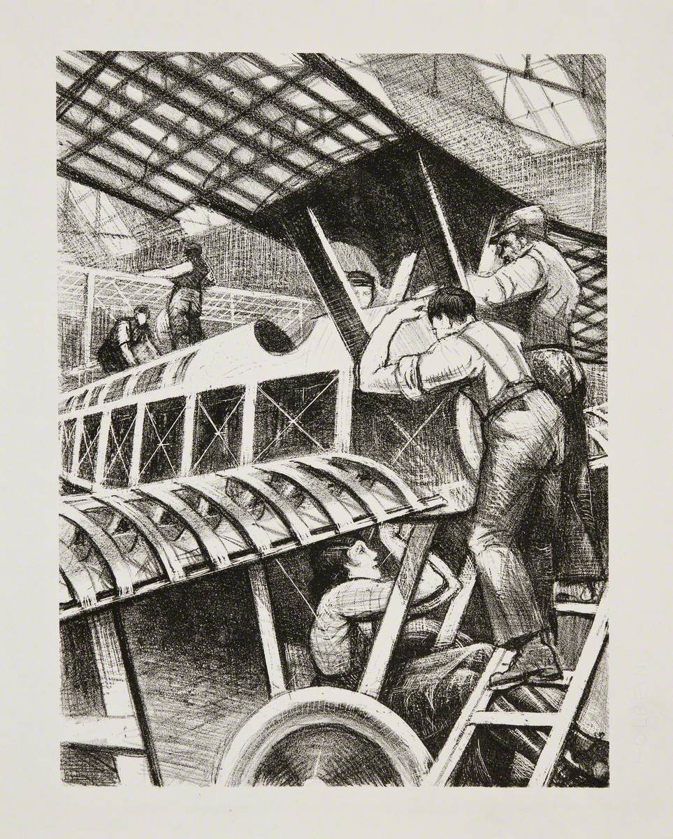 Assembling Parts (1917) - C. R. W. Nevinson Tablo