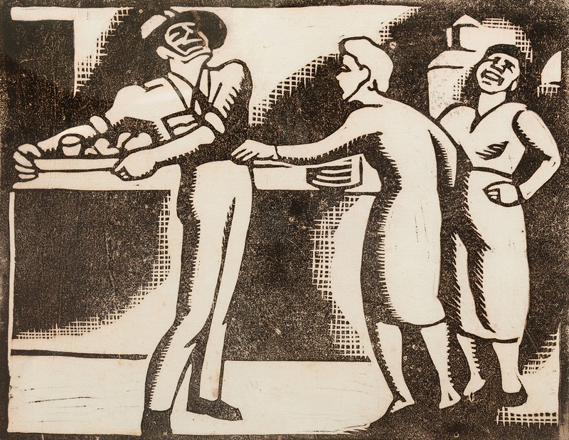At the Cafeteria (1943) - Dorrit Black Tablo