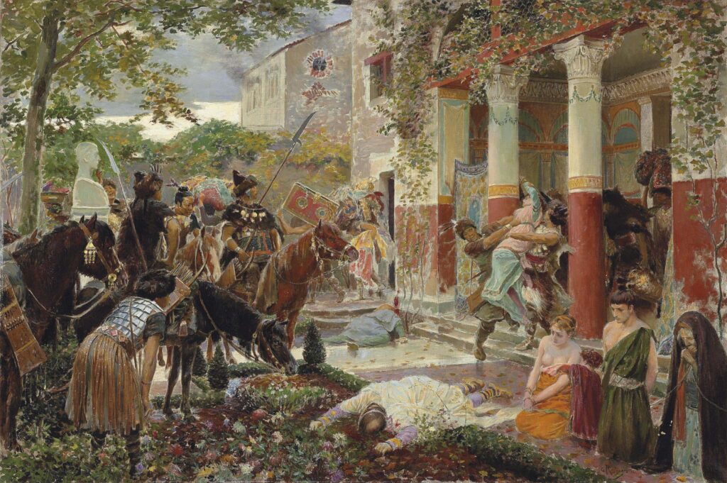Attila And The Huns - Georges Rochegrosse Tablo