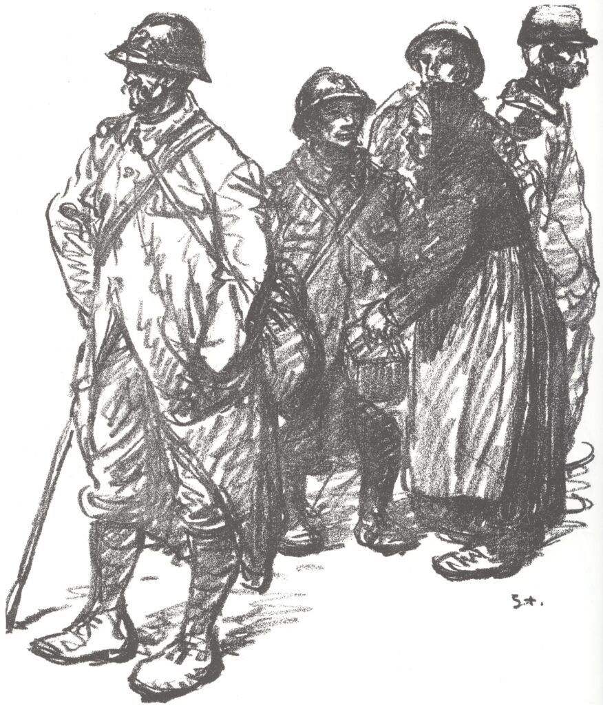 Au Cantonnement (1916) - Théophile Steinlen Tablo