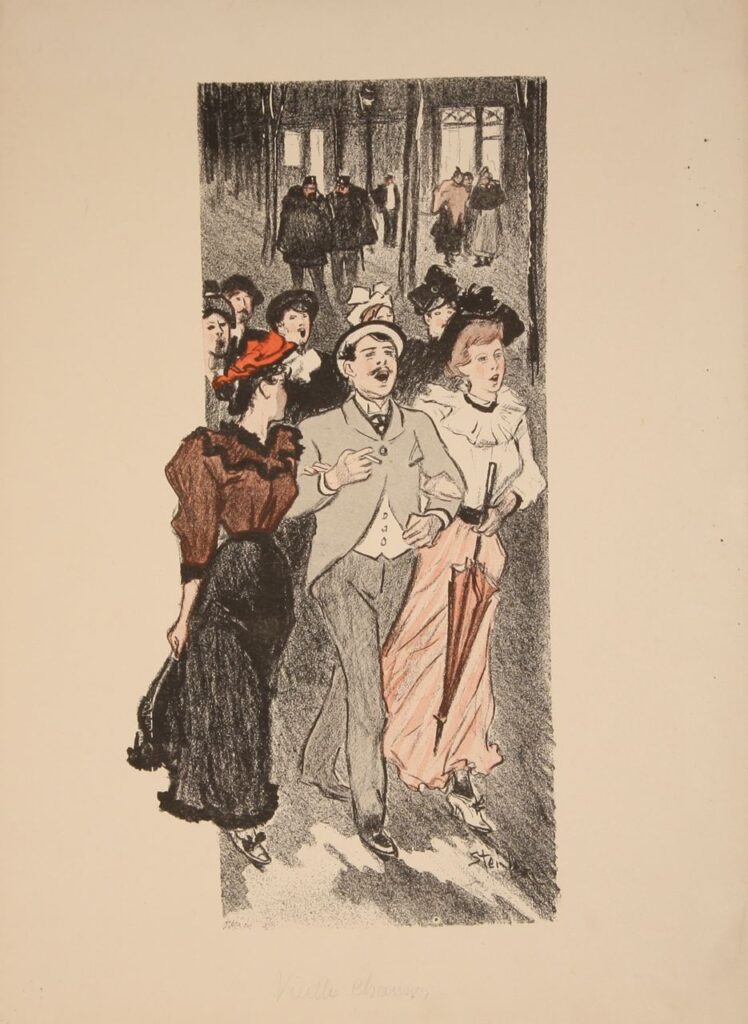 Aupres de Ma Blonde - Théophile Steinlen Tablo