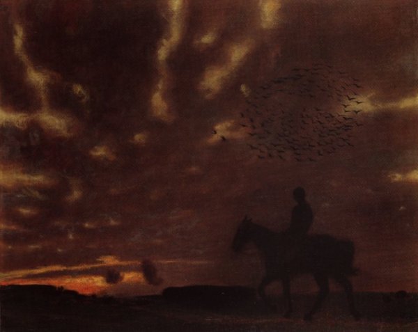Autumn Evening – Franz Stuck Tablo